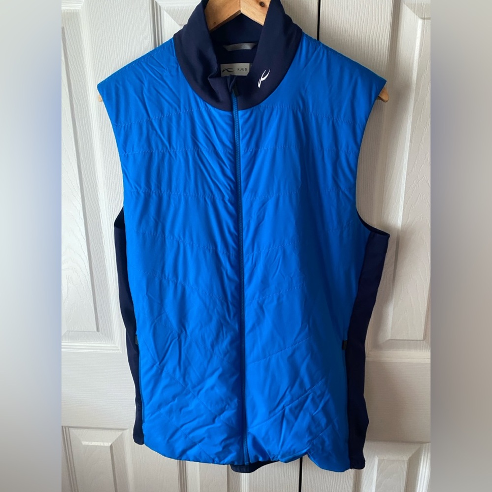 KJUS Cobalt/Navy Quilted Water-Repellent‎ Release Vest SZ L